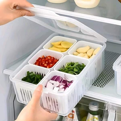 6 Grid Fridge Storage Box & Container
