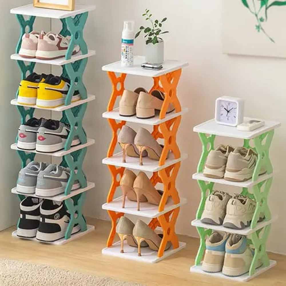 5 Layer Shoe Organizer Rack (Color: Green) - Image 2