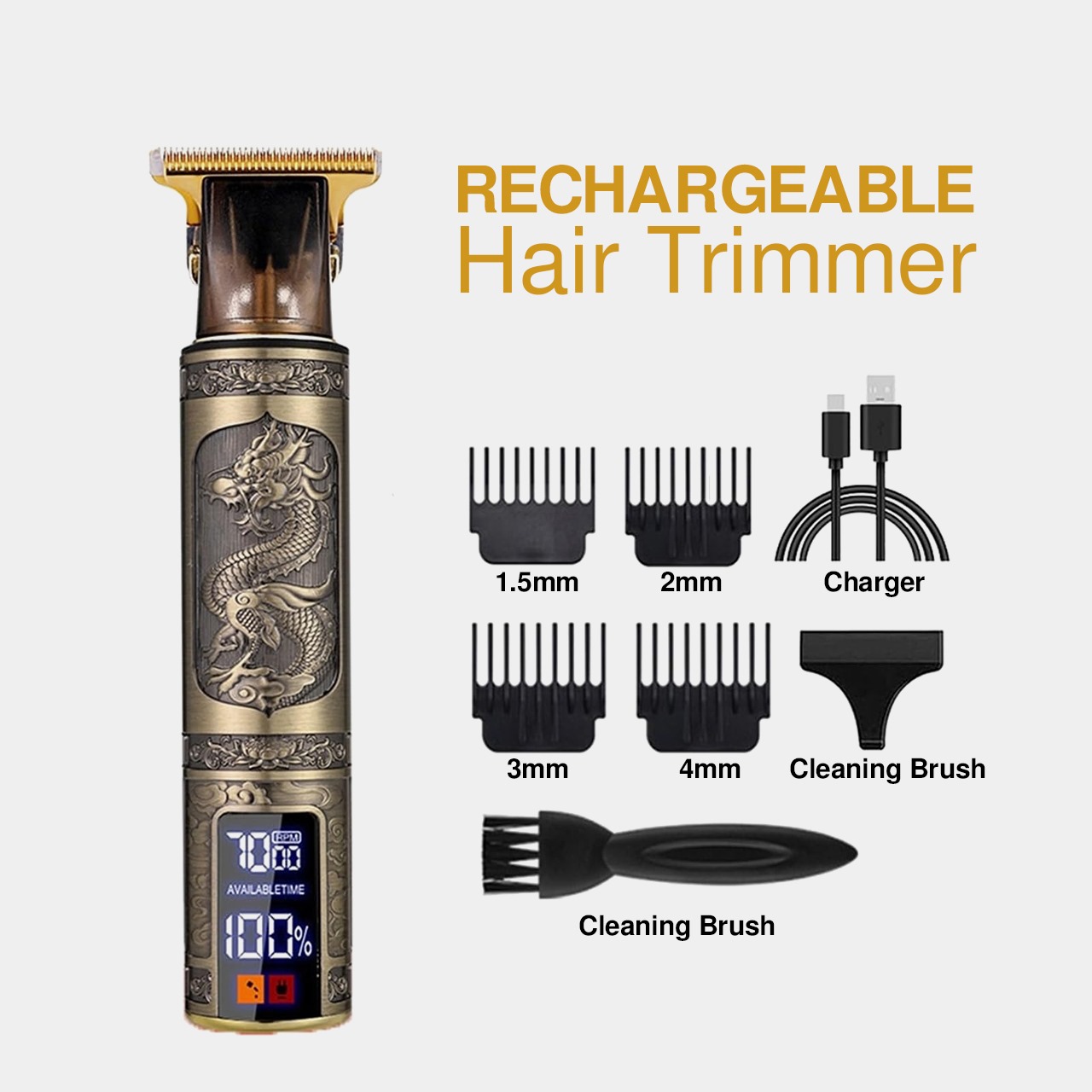 New 2024 Vintage T9 trimmer Electric Professional Hair Clipper Hair