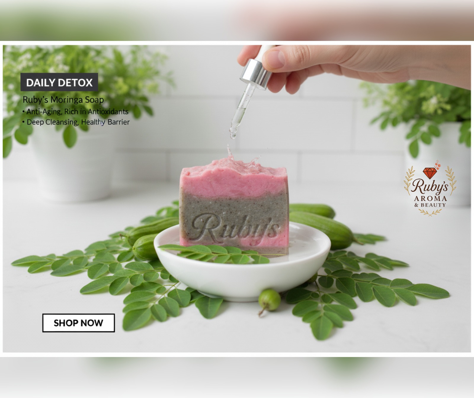 SEO Optimized Moringa & Sajna Soap - Image 2