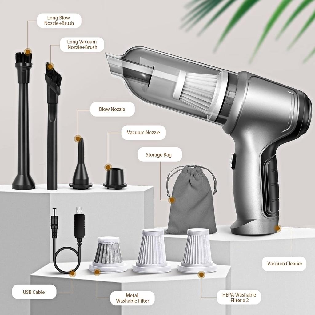 2 in 1 wireless portable and rechargeable mini vacuum cleaner